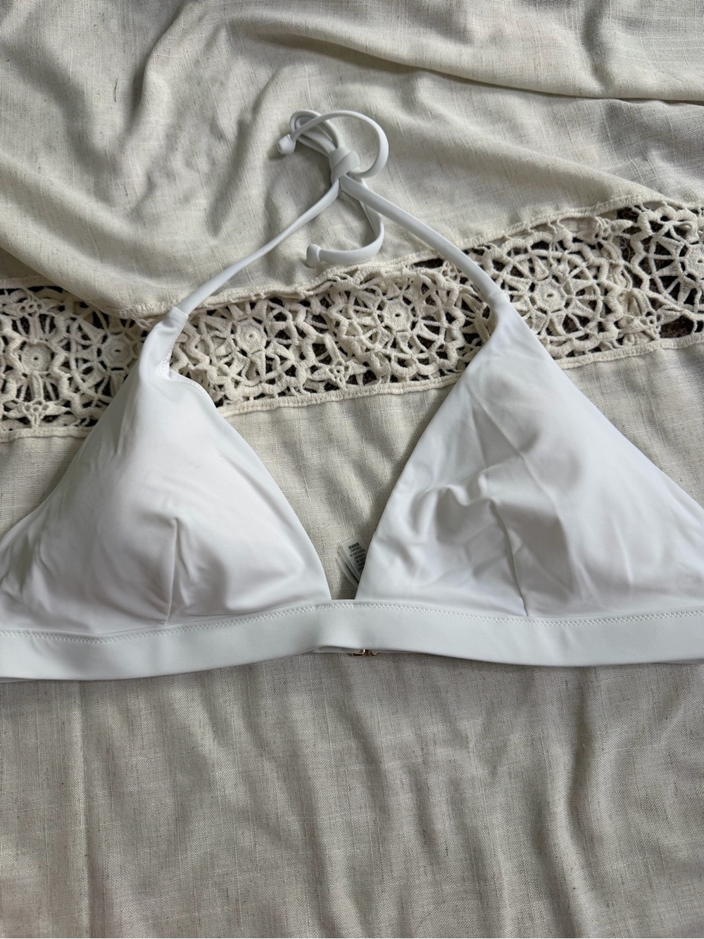 White Triangle Halter Bikini Top - Women Victoria’s Secret XXL